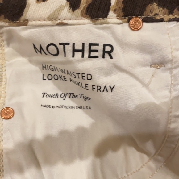 MOTHER Leopard High Waisted Looker Ankle Frey - Picture 5 of 5